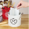 American country style retro tableware chopsticks cage drain knife fork kitchen baking supplies storage barrel