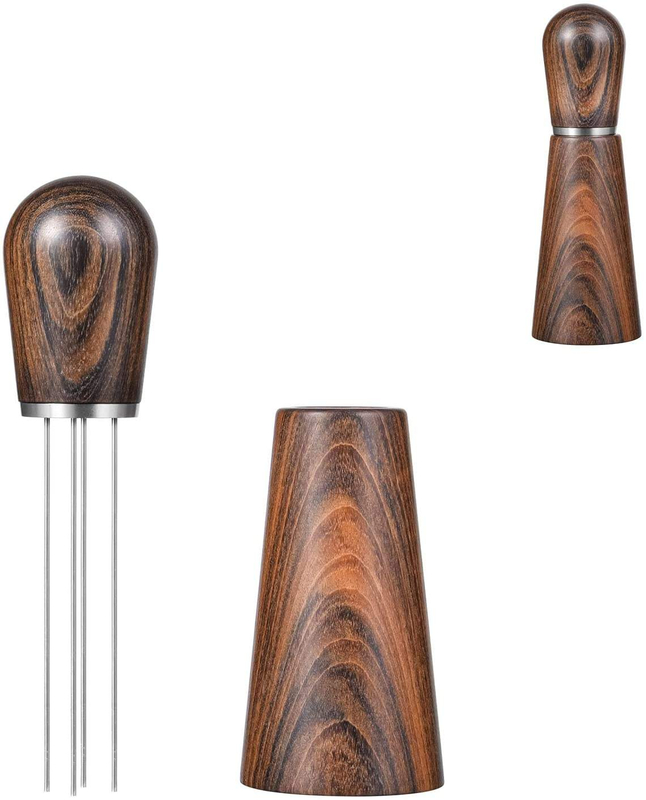 Espresso Tool Coffee Distribution Tool Natural Wood Handle And Base Professional Espresso Stirrer