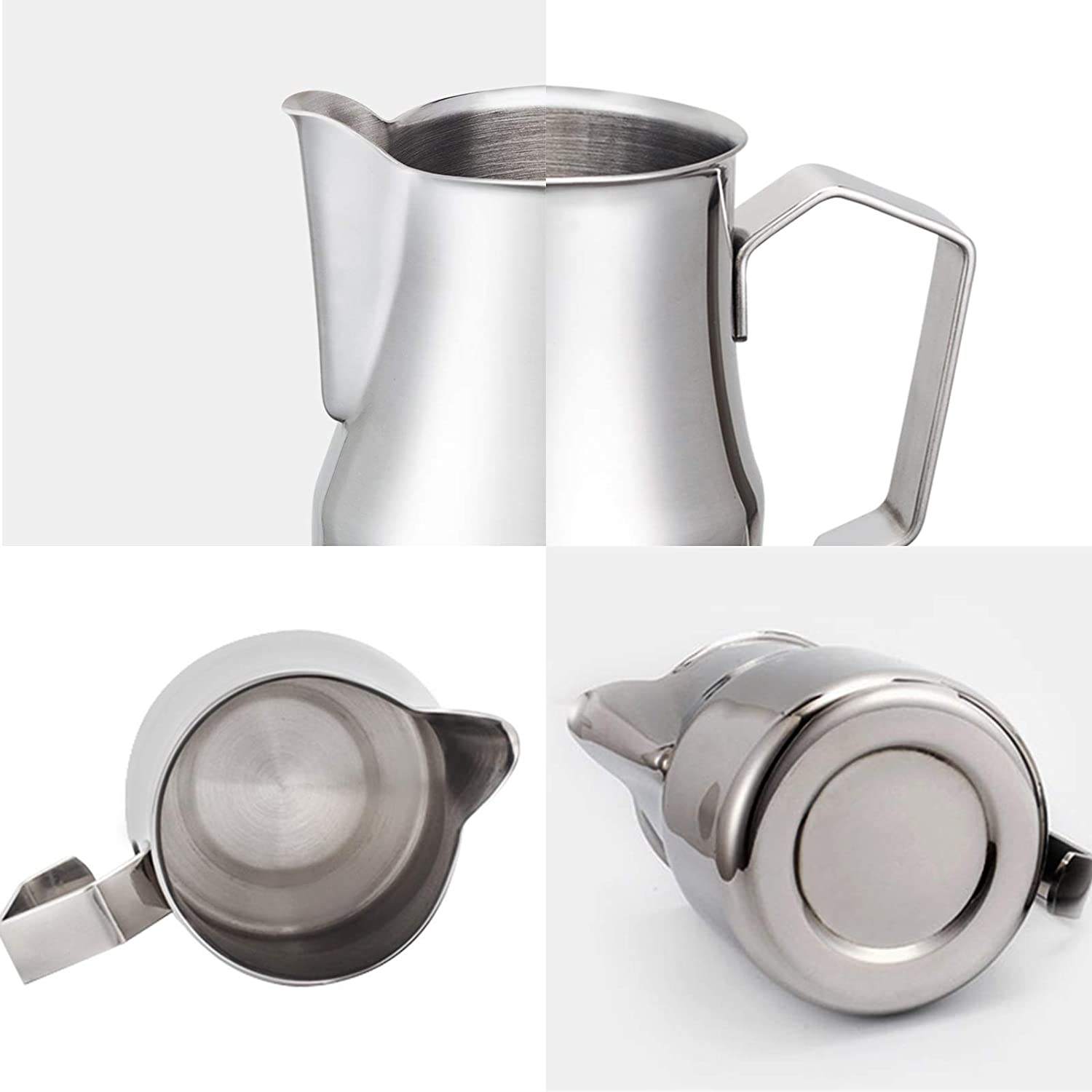 Milk Pitcher Espresso Steaming Pitcher Stainless Steel Cappuccino Latte Art Cup Coffee Frothing Picther Milk Jug