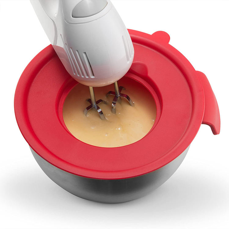 Hot sale salad bowl set stainless steel with handle and 3 graters stainless steel mixing bowls set