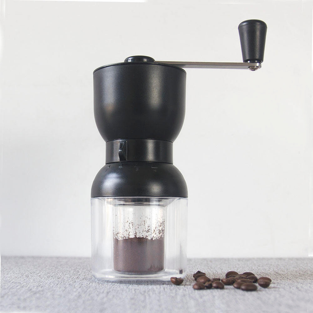 Factory Wholesale Small Manual Acrylic And Plastic Handle Coffee Grinder