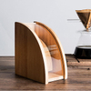 Coffee filter paper rack filter paper box bar storage rack storage box wooden dustproof V-shaped fan filter paper box