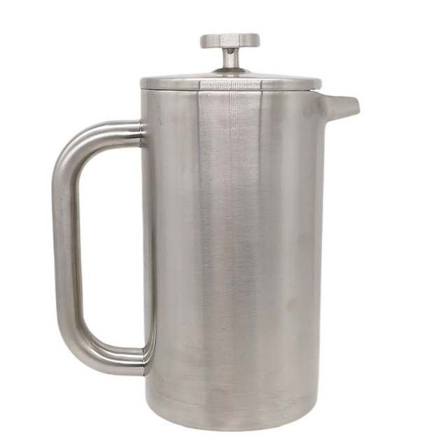 Satin Coffee Press Stainless Steel Dishwasher Safe Christmas Gift Home Office Double Wall French Press