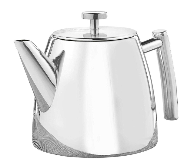 1.2 L Heat resistant satin tea Kettle Double walled Stainless Steel Teapot with infuser