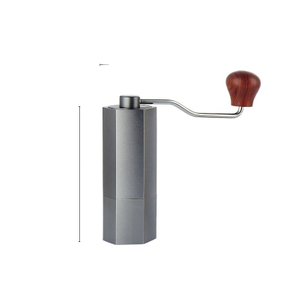 Manual Coffee Grinder with Stainless Steel Burr Adjustable Settings Hand Coffee Grinder Aviation Aluminum