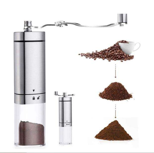 Manual Coffee Grinder Burr Coffee Mill Bean with Adjustable Ceramic for Drip Espresso French Press Hand Coffee Grind