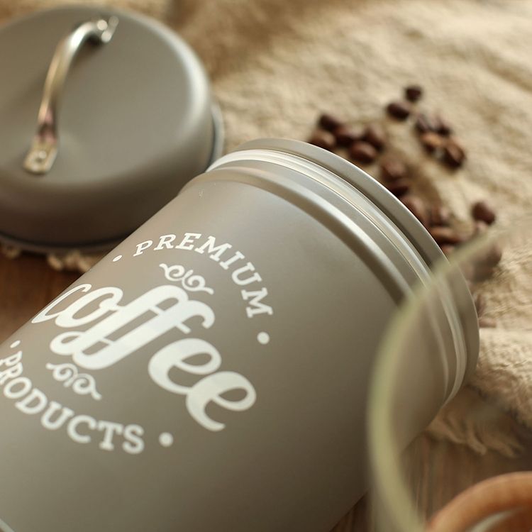 Premium Round Food Airtight Storage Jars Stainless Steel Cookies Coffer Tea Sugar Food Container Canister Set With Lid