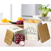 Food Storage Container With Bamboo Lid & Aerating Tin Storage Hole for Potato Onion and Garlic Canister Sets for Kitchen Counter