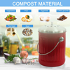 Kitchen Compost Pail for Counter or Under Sink 1.3 Gallon Metal Indoor Home Apartment Eco Biodegradable Compost Bin