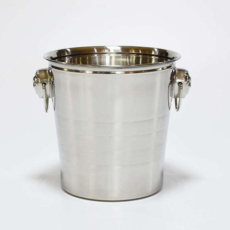 Metal Double Wall Ice Bucket with Lid, Ice Tongs and Strainer 3L Insulated Ice Bucket for Cocktail Bar, Wine, Bar Accessories