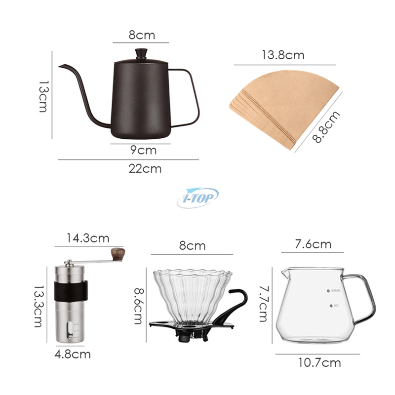 Brewista V60 Hand Drip Coffee Grinder Gift Set Pour Over kettle Coffee Suitcase