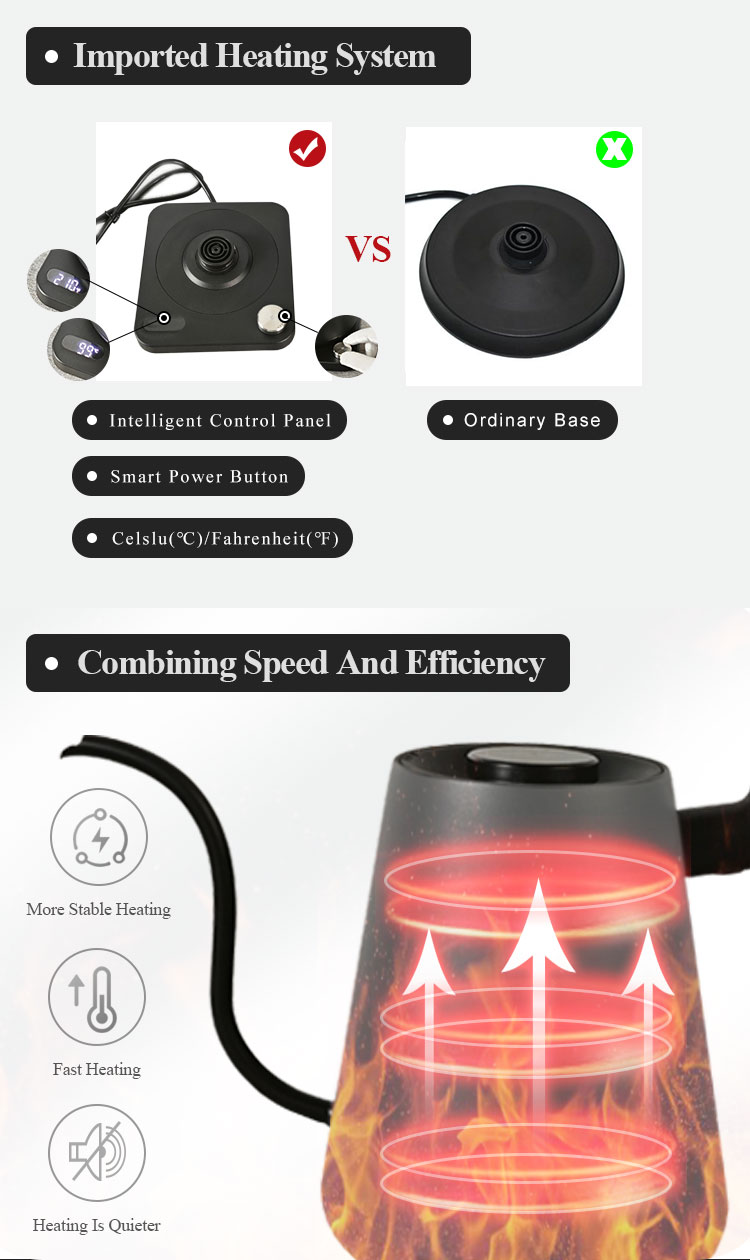 Stainless Steel Pour Over Coffee Gooseneck Kettle