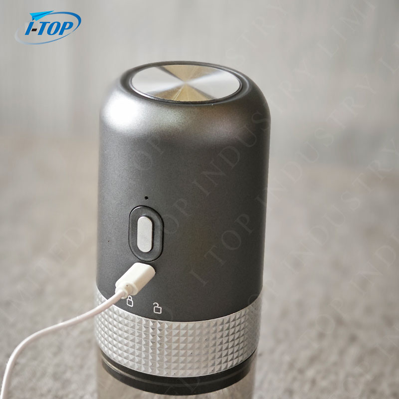 Portable Electric Conical Burr Coffee Grinder (Ceramic) Rechargebale Small Coffee Bean Mill with 38 Precise Grind Settings One Touch Button External Adjustment