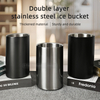 High Quality Stainless Steel Ice Bucket Double Layer Insulation Wine Cooler Champagne Bucket