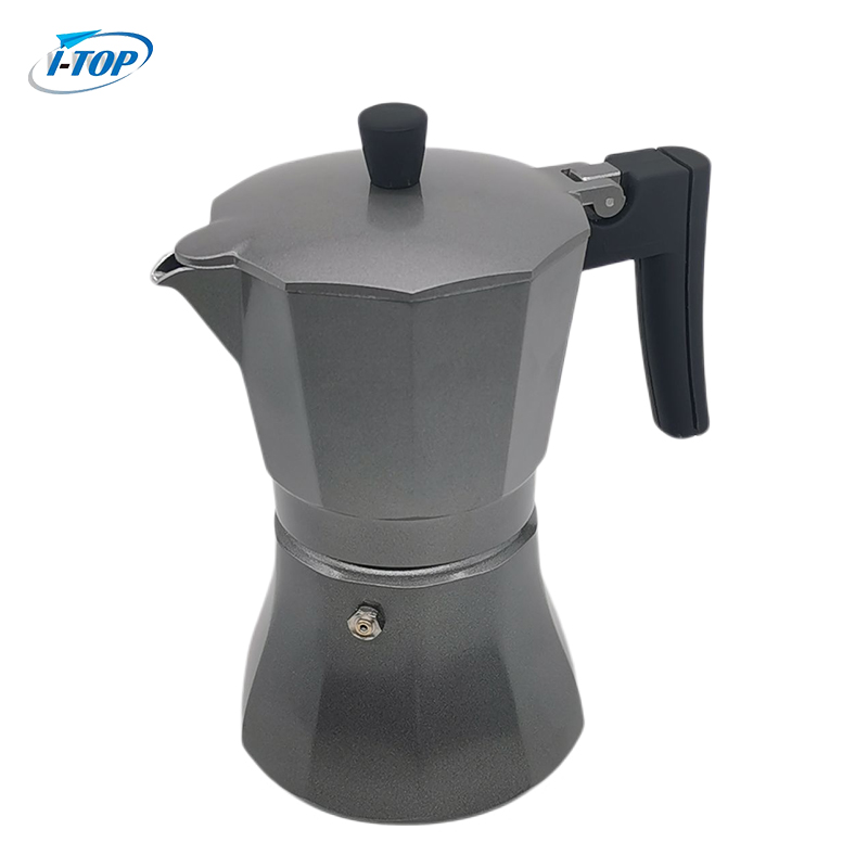 Aluminum Alloy Bakelite Handle Espresso Maker Moka Pot Mocha Stovetop Coffee Maker Pot Heat Induction Available Nylon Handle