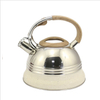 IT-CP1059 Manufacturer wholesale whistle stainless steel teapots kettle with wooden handle Whistling gas Kettle