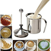 Milk Frother HomeGoal Stainless Steel Manual Milk Frother Handheld Coffee Milk Frothing Pitchers