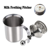 Milk Frother HomeGoal Stainless Steel Manual Milk Frother Handheld Coffee Milk Frothing Pitchers