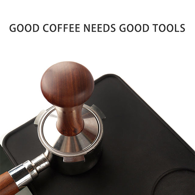 Wholesale Kitchen Accessories Black Anti-Slip Espresso Silicone coffee accessories Coffee Tamper Mat