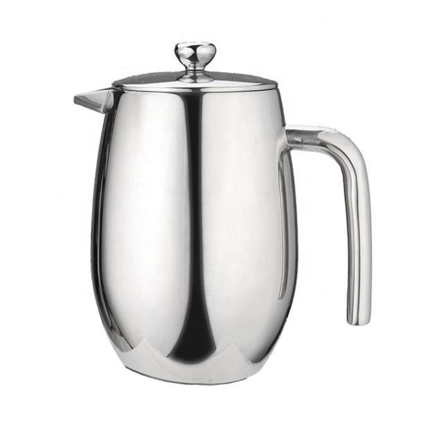 French Press Coffee Maker Stainless Steel Coffee Percolator Pot Double Wall & Large Capacity Manual Coffee Containers