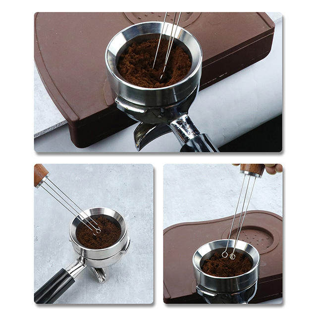 Solid Wood Needle Type Coffee Powder Distributor Wood Needle Coffee Distributor