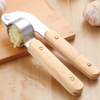 High Quality Professional Garlic Press Stainless Steel Garlic Presser Chopper With Wooden Handle