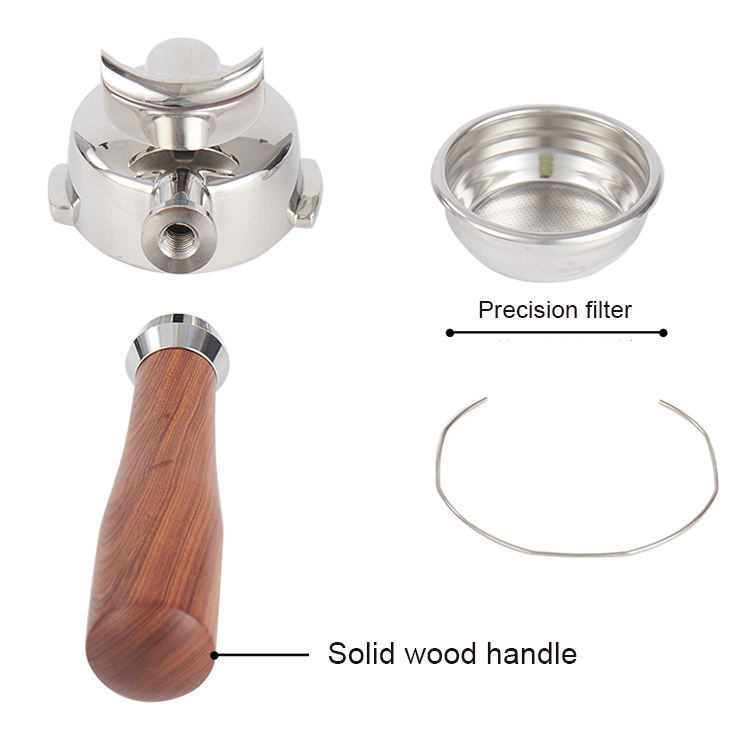 Wooden Handle Stainless Coffee Portafilter 51mm 54mm 58mm