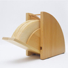 Coffee filter paper rack filter paper box bar storage rack storage box wooden dustproof V-shaped fan filter paper box