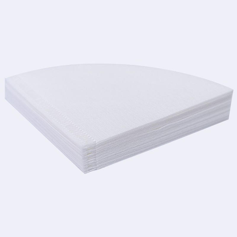 Unbleached pure wood paddle V-shaped coffee and tea filter paper 40 sheets/pack