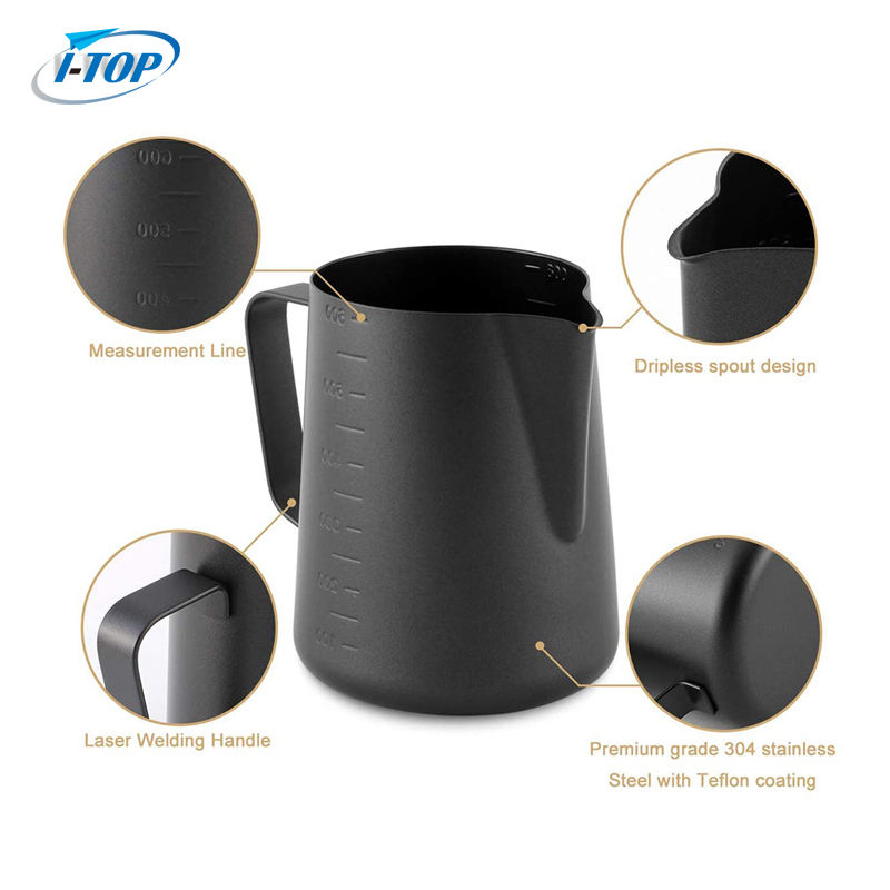 Milk Pitcher Purple Coating Colorful Espresso Latte Art Garland Frother Barista Stainless Steel Coffee Frothing Pitcher Milk Jug
