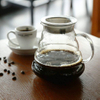 High Quality Borosilicate Glass Stainless Steel Filter Pour over Coffee Dripper