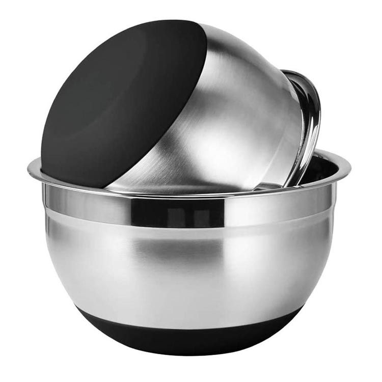 Multifunctional Stackable 2 PCS Set Colour Stainless Steel Salad Mixing Bowl For Baking