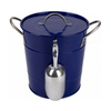 Ice Storage with Lid Scoop and Carry Handles for Parties Backyard Barbecues Picnics Camping Galvanized Steel Ice Bucket