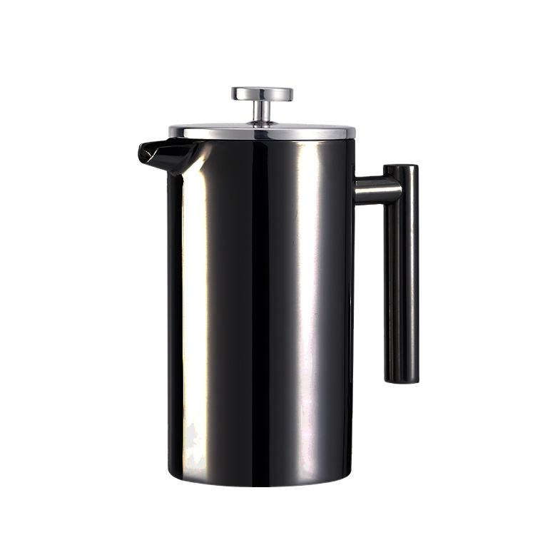 Wholesale Vacuum Double Wall Manual Stainless Steel Filter Mesh Coffee Maker French Press Coffee Pot