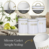 Supplier Kitchen Pantry Organization Coffee Sugar Containers White Color Airtight Stainless Steel Canister Set For Storage Food