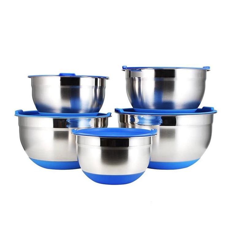 2022 latest designer salad bowls 201 stainless steel durable mixing bowl salad bowl with grater