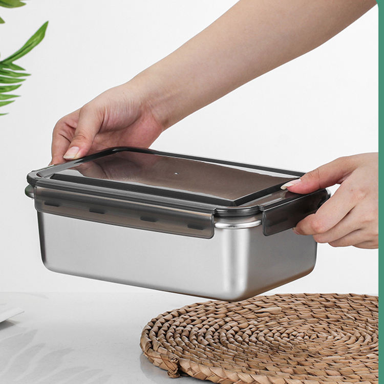 Food Grade Stainless Steel Food Container Set Launch Box for Kitchen Restaurant