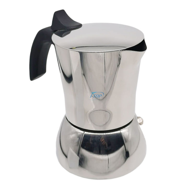 Stainless Steel Moka Pot Inox 18/8 Espresso Maker Mocha Pot Heat Induction Available Nylon Handle