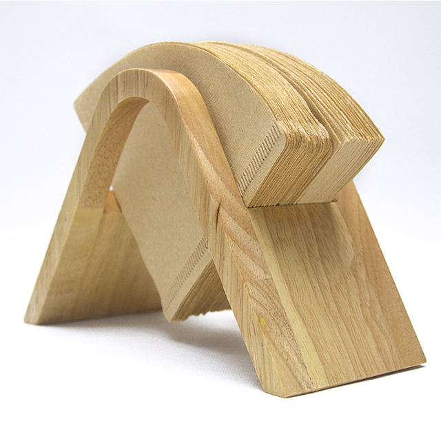 High Quality Wooden Coffee Filter Holder Coffee Filter Paper Storage Stand Wooden V Holder