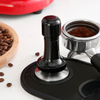 Black Aluminum Handle And Stand Barista Espresso Tamper 51-58mm Base Coffee Tamper with Spring