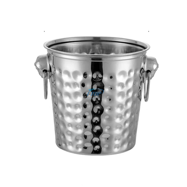 3 Liters Portable Double Wall Ice Bucket Stainless Steel Ice Bucket for Beverage Bucket