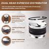 Espresso Tamper Coffee Distributor Tamper Espresso Stirrer Wood Coffee Tamper Station Espresso Tamping Mat Compatible with 58mm