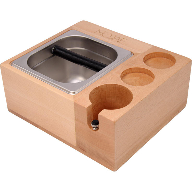 Espresso Knock Box, 4 in 1 Box Compatible with 58mm Espresso Accessories, with 1.5L Detachable Stainless Steel Knock Box,