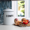 Compost Bin Kitchen Counter 1.3 Gallon Indoor Kitchen Gavinizational Zinc Metal Compost Bin with Lid Sealed