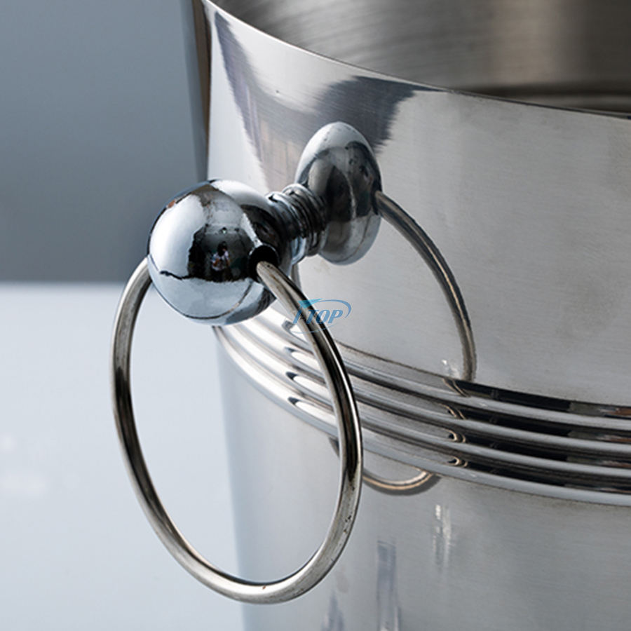 Stainless Steel Champagne Bucket Large Ice Bucket with Elegant & Classic Handles Great for Home Bar Chilling Champagne