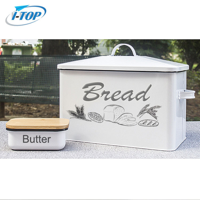 Best-selling stainless steel bread box Metal bread bin food container for kitchen