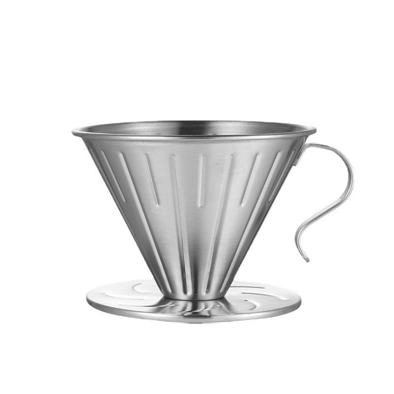 Perforated Drip Reusable Coffee Filter Cup Pour Over Coffee Filter Dripper Portable Custom Metal Stainless Steel Coffee Filter