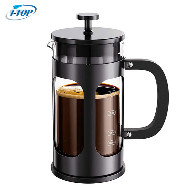 I-TOP GFP10 Amazon hot selling Custom Coffee French Press with Plunger Borosilicate Glass coffee maker french press