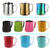 350ml 600ml Coffee Espresso Milk Frothing Pitcher with Measurement Scales Stainless Steel Milk Jug