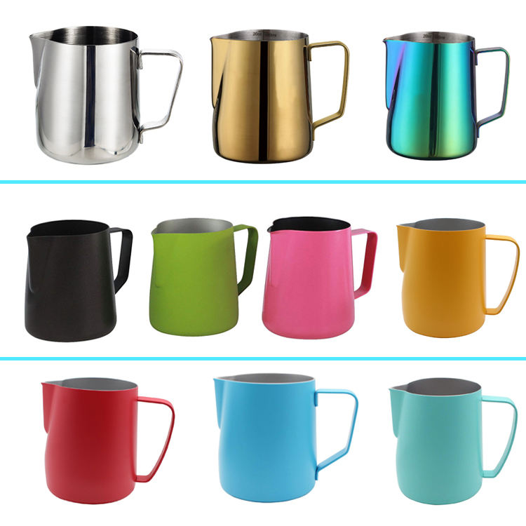 350ml 600ml Coffee Espresso Milk Frothing Pitcher with Measurement Scales Stainless Steel Milk Jug